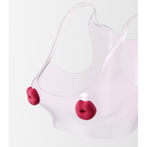 Wireless Pink Kiss Nipple Clamps & Breast Massager - Image 4