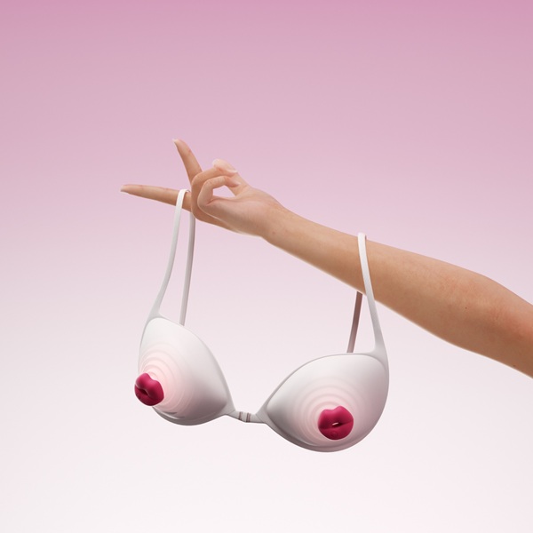 Wireless Pink Kiss Nipple Clamps & Breast Massager - Image 3