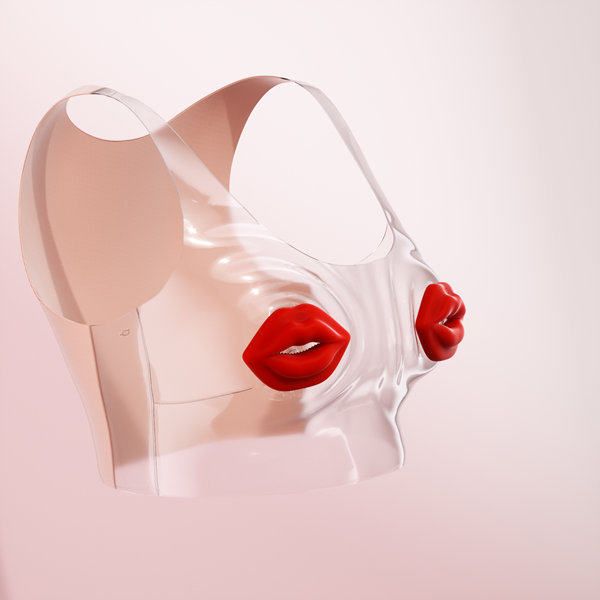 Wireless Pouty Lips Nipple Clamps & Breast Massager - Image 2