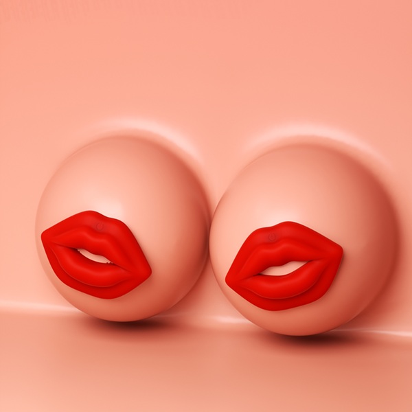 Wireless Pouty Lips Nipple Clamps & Breast Massager - Image 3