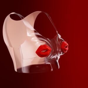 Wireless Pouty Lips Nipple Clamps & Breast Massager