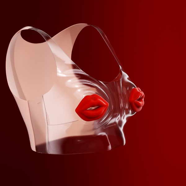 Wireless Pouty Lips Nipple Clamps & Breast Massager