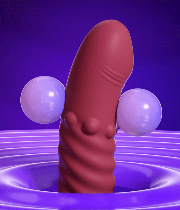 Thermo-Rotating Beads Telescoping Tongue Vibrator