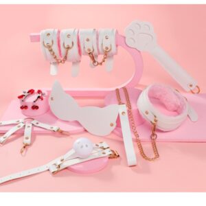 Blush & White Deluxe Bondage Restraint Kit