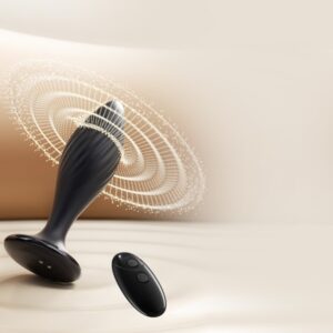 Wireless Black Storm Vibrating Anal Plug