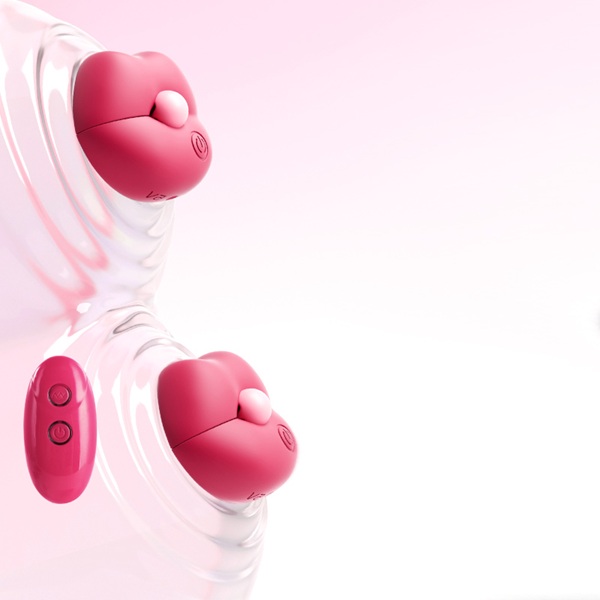 Wireless Pink Kiss Nipple Clamps & Breast Massager - Image 6