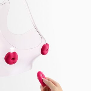 Wireless Pink Kiss Nipple Clamps & Breast Massager