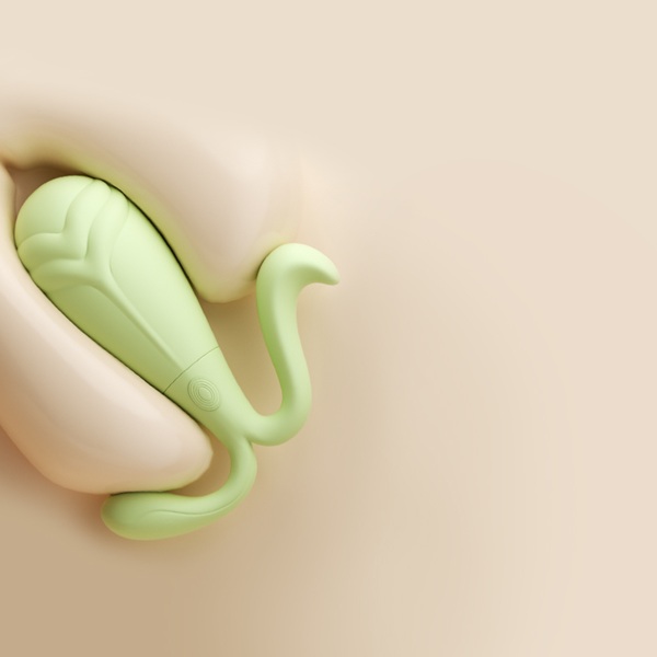 Bean Sprout-Shaped Remote Control Egg Vibrator - Image 3
